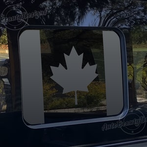 Fits 2015-2025 Ford F150 (17-25 F250 F350) Rear Middle Sliding Window Canada Flag Decal Sticker