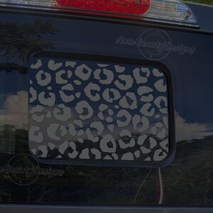 Fits 2018-2025 Ford Ranger Rear Middle Sliding Window Leopard Cheetah Print Decal Sticker