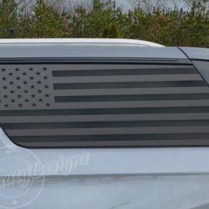Fits 2021-2025 Chevy Suburban Rear Side Window American Flag Decal Sticker