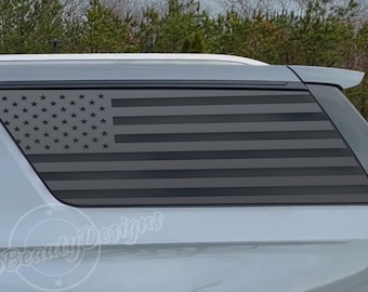Fits 2021-2026 Chevy Suburban Rear Side Window American Flag Decal Sticker