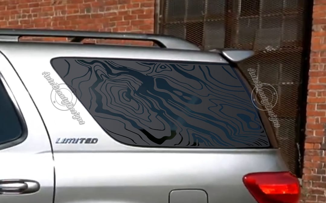 Fits 20012007 Toyota Sequoia Rear Side Windows Topographic Map Decal Sticker Etsy