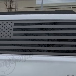 Fits 2015-2020 Chevy Suburban Rear Side Windows American Flag Decal Sticker