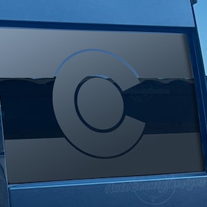 Fits 2019-2025 Chevy Silverado Rear Middle Sliding Window Colorado State Flag Decal Sticker