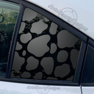 Fits 2020-2024 Toyota Corolla Rear Side Quarter Window Cow Print  Decal Sticker