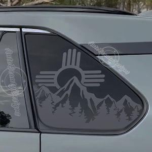 Fits 2019-2025 Toyota RAV4 Rear Side Window Zia Symbol Mountain Tree Outdoor Decal Sticker