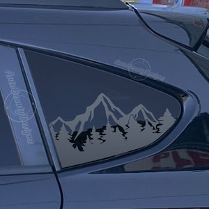 Fits 2012-2017 Subaru CrossTrek Rear Side Window Mountain Tree Outdoor Decal Sticker