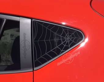 Fits 2024-2026 Subaru CrossTrek  Rear Side Window Spider Web Decal Sticker