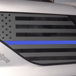 Fits 2020-2025 Ford Explorer Rear Side Window American Flag Red Blue Green Thin Line Decal Sticker
