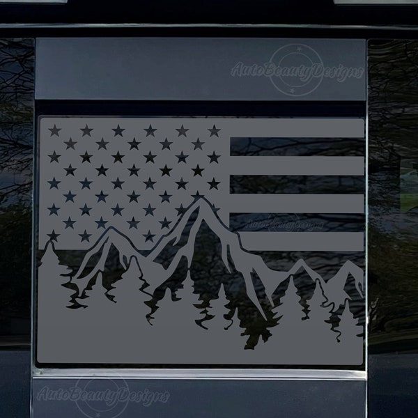 2023 Nissan Titan Rear Window Flag Sticker - Etsy