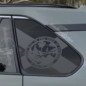 Fits 2019-2025 Toyota RAV4 Rear Side Window Florida Flag Decal Sticker