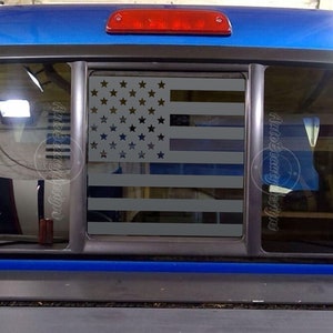American Flag Decal for 2005-2015 Toyota Tacoma Rear Sliding Window Sticker