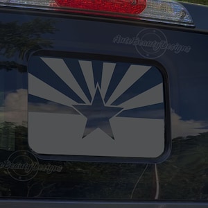Fits 2018-2025 Ford Ranger Rear Middle Sliding Window Arizona Flag Decal Sticker
