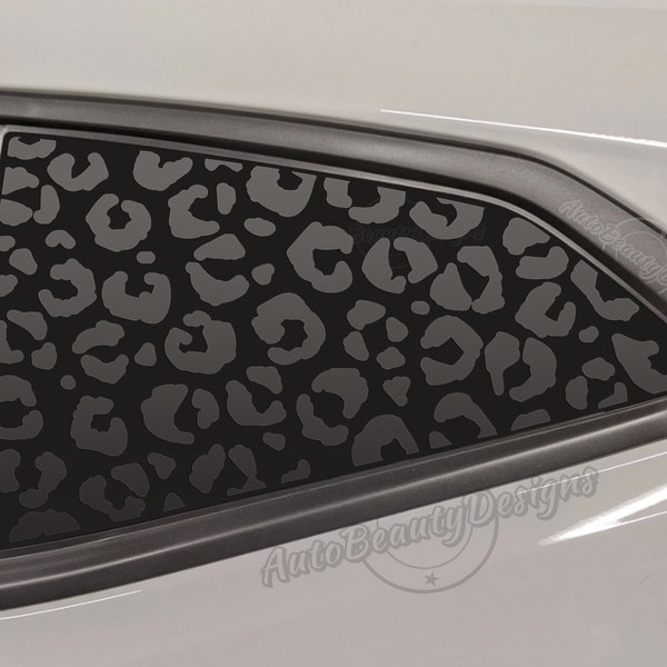 Fits 2016-2022 Chevrolet Camaro Rear Side Windows Leopard Cheetah Print Decal Sticker