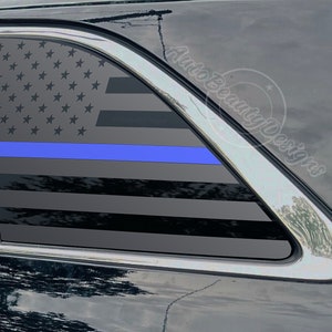 Fits 2016-2020 Kia Sorento Rear Side Window American Blue Red Thin Line Flag Decal Sticker