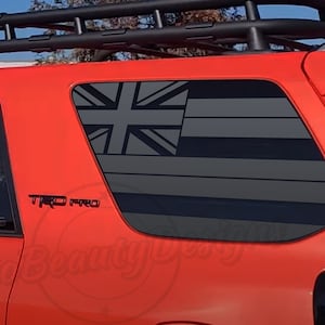 Fits 2010-2024 Toyota 4RUNNER Rear Side Window Hawaiian Flag Decal Sticker