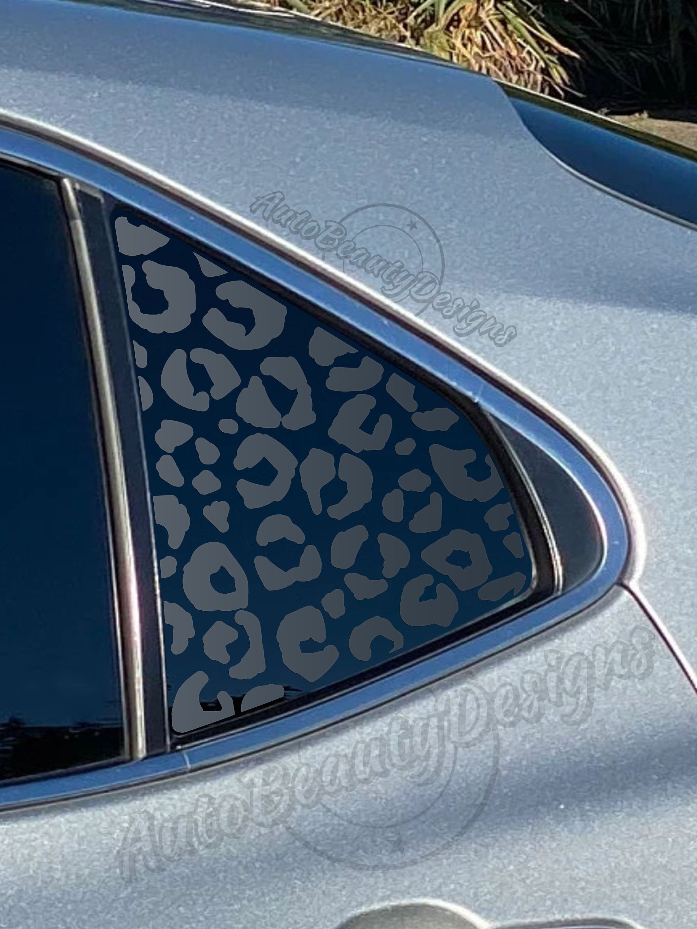 Fits 2018-2024 Toyota Camry Rear Side Window Leopard Cheetah Print Decal Sticker