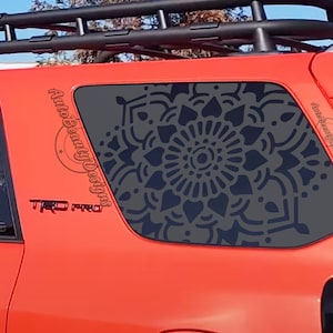 Fits 2010-2024 Toyota 4RUNNER Rear Side Window Mandala Decal Sticker