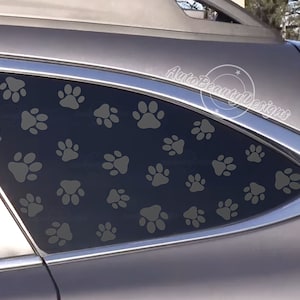 Fits 2020-2025 Subaru Outback Rear Side Window Paw Print Decal Sticker
