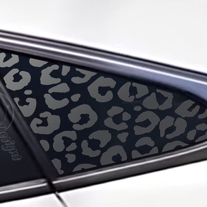 Fits 2016-2021 Honda Civic Sedan 4 Door Rear Side Window Leopard Cheetah Print Decal Sticker