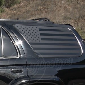 Fits 1996-2002 Toyota 4RUNNER Rear Side Window American Flag Decal Sticker