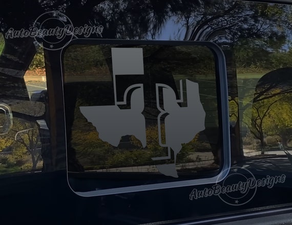 Matte Black Texas Flag Decal For Ford F150 2015-2023 Rear Window - Self-Adhesive Shape Of Texas Sticker - View #7