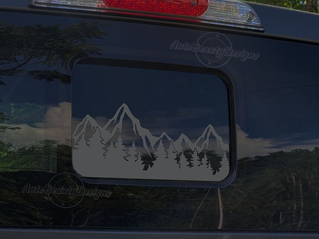 Fits 2018-2025 Ford Ranger Rear Middle Sliding Window Mountain Tree ...