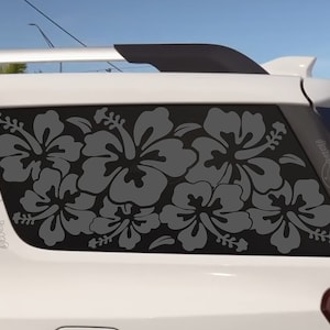 Pour autocollant floral fleurs d'hibiscus GMC Acadia 2018-2023 pour vitre latérale arrière