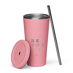 JacWats Insulated tumbler with a straw