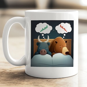 Stock Market Dreams Coffee Mug. Day Trading Gift. Stock Market Gift.