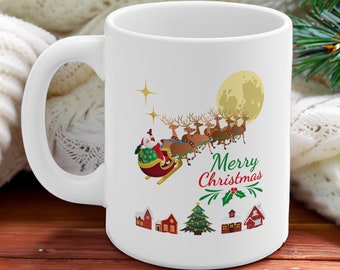 Frohe Weihnachten Kaffeetasse. Weihnachtsgeschenk, Geschenk, Kaffeetasse, Urlaubsbecher