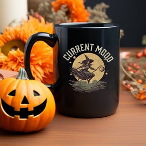 Witches Mood, Halloween Black  11oz Coffee Mug