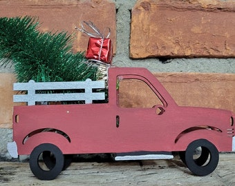 Wooden Christmas tree pick-up/ delivery truck