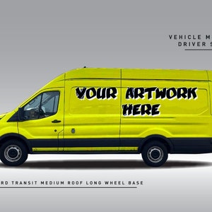 Vehicle Mockup - 2018 Ford Transit Medium Roof Long Wheel Base