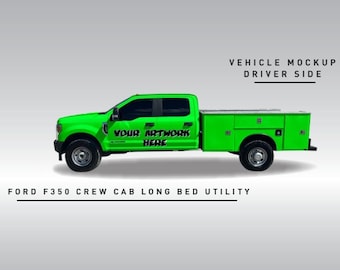 Maquete de veículo - Ford F350 Crew Cab Long Bed Utility