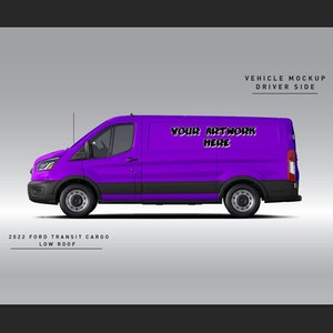 Vehicle Mockup - 2022 Ford Transit Cargo Low Roof