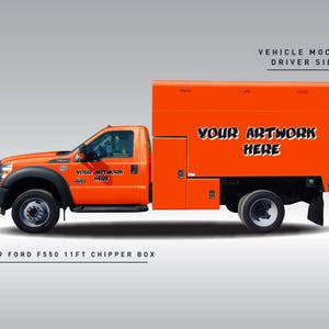 Vehicle Mockup - Ford F550 11Ft Chipper Box