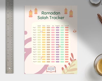 Ramadan Salah (Prayer) Tracker/Checklist