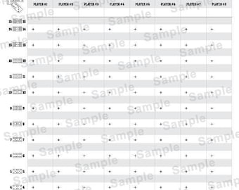 Huhn Fuß Spiel Blatt, Dominos, Ergebnis Blatt, Spielabend druckbare sofort-Download, Buchstaben-Orientierung, zu Hause drucken, Familiennacht, Spiele