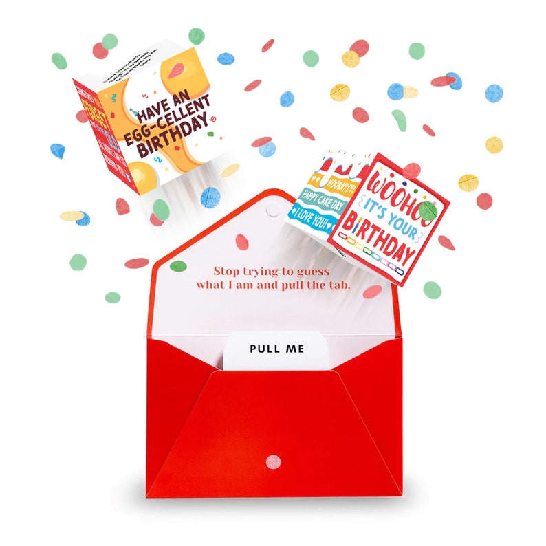 Surprise Confetti Card Funny Surprise Birthday Card Birthday Card Pop