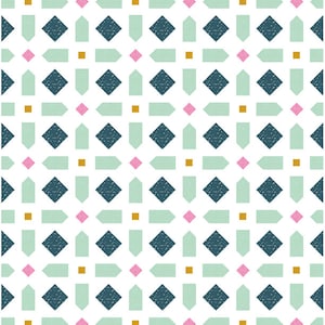 PDF Quilt Pattern Instant Download - Modern Quilt Pattern - &quot;Gemstone&quot; patchwork quilt