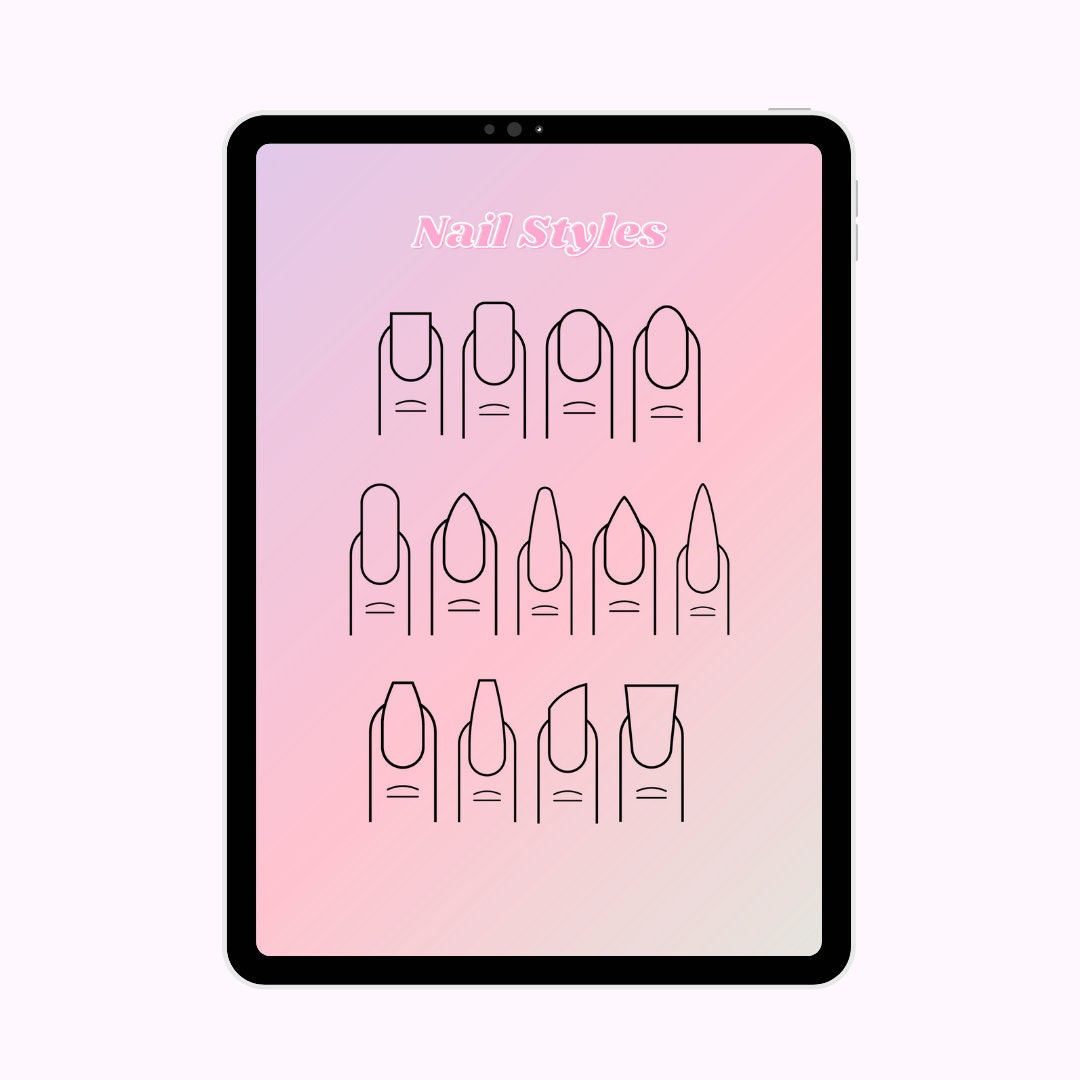 Nail Design Planner Digital Download Template for Nail Technician