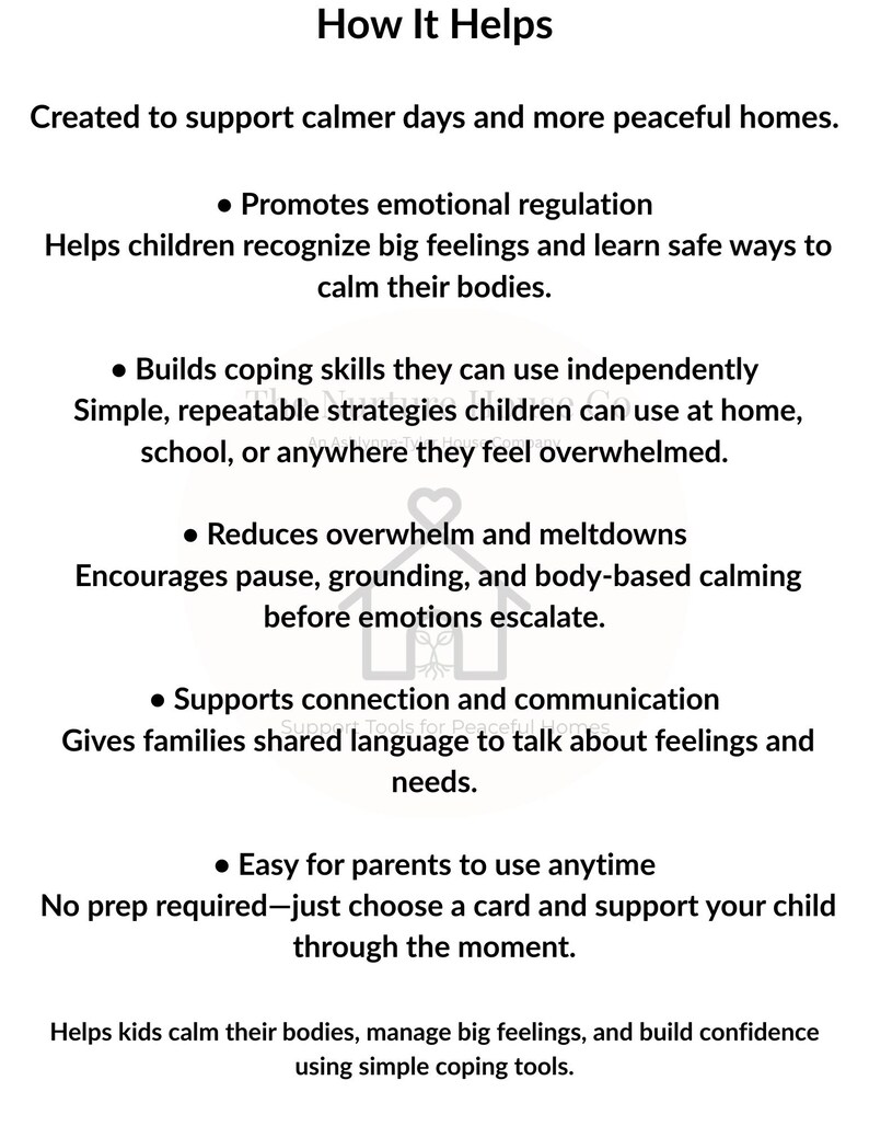 Coping Skills Cards for Kids | Calm Down Cards | Emotional Regulation ...