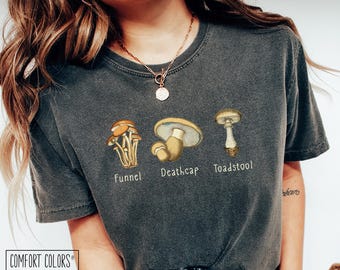 Fdt Comfort Colors® Shirt, Fdt Shirt with Mushrooms, Anti-Fascism Shirt, Oversized Tee, Hidden Message Political Tee, Subtle Political Shirt