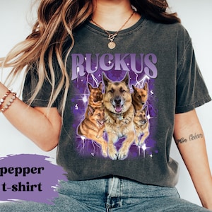 Custom Retro Collage Pet Shirt∙Vintage Personalized Dog Photo Shirt∙90s Throwback Pet Photo Graphic Tee∙Custom Dog Mom Shirt∙Pet Design Gift