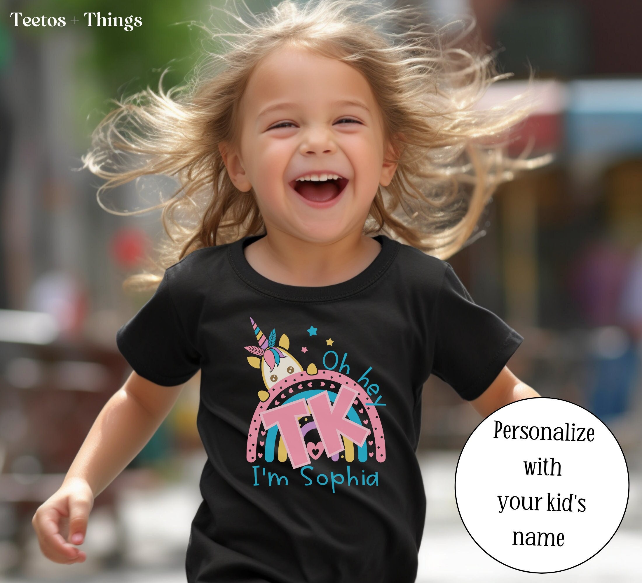 Oh Hey TK∙1st Day of TK Shirt∙Back to School∙Personalized Shirt∙Unicorn Rainbow Shirt∙Make a new friend on the first day of school shirt