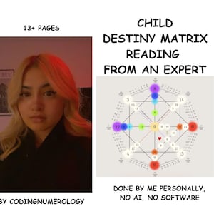 CHILD DESTINY MATRIX-rapport l Een compleet/uitgebreid rapport gemaakt door mij voor je kind l Begrijp je kind l Het talent van het kind l Potentieel
