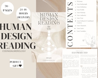 Human Design Chart Report in 24 hour I Human Design Complete Analysis I Human Design Birth Chart Analysis l 70+ Pages HD COMPLETE REPORT