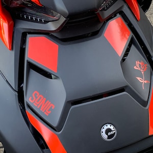 Hood Panel Decals Name Decals Ryker Motorcycle Custom Vinyl Decal  personalize your ride hood accent OEM colors