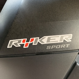 Ryker OUTLINE Side Panel Decals Set of 2 Ryker Motorcycle Custom Vinyl Decal  personalize your ride fender accent OEM colors Can Am Ryker