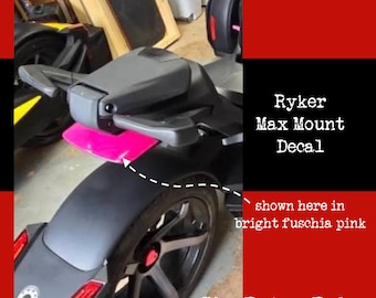 Ryker Can Am Max Mount Tail Piece Decal Ryker Motorcycle Custom Vinyl Decal  personalize your ride accent OEM colors Can Am Ryker